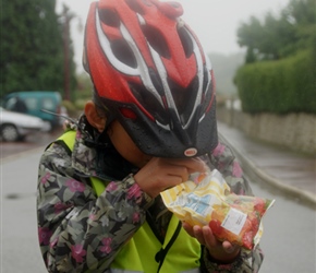 Kate looking for snacks in Digosville