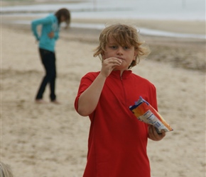 Robert on the beach at Quinnerville