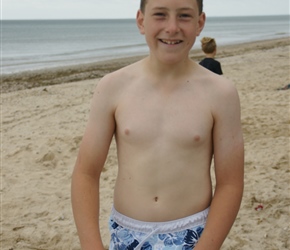 George ready for a swim in the Channel at Quinnerville