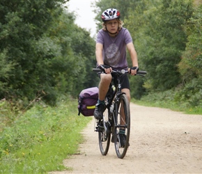 Gordon on Cycleway from Bricquebec