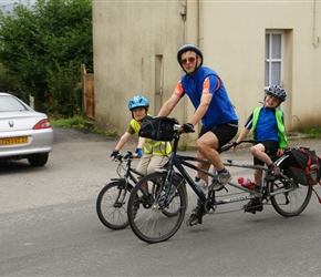 Jacob and Oliver do a bike swap in Teutheville Bocage