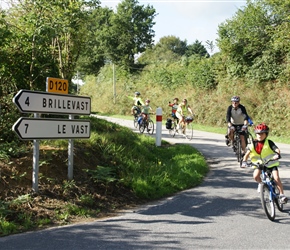 Kate and Lester on the road to Brillevast