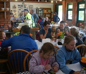 Louise and Alice in Stables tea room