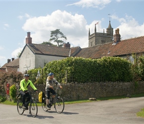 Dave and Gilly through Hinton Blewitt