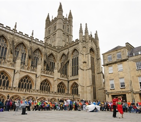 Dancers in Abbey Square in Bath