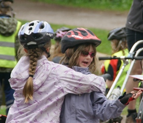 Louise and Emma at the Dundas Aqueduct on the Kennet and Avon canal