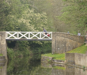 Jo crosses the Kennet and Avon Canal