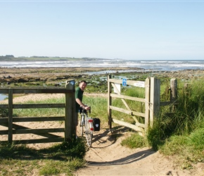 Andy on the off road section of Sustrans route 1