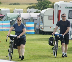 Andy and Anne waiting to leave from Dunstan