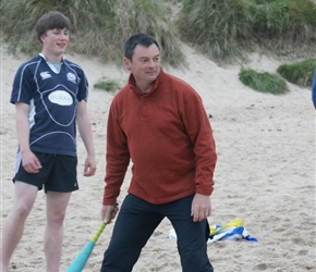 Andy prepares to bat