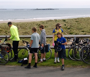 Turnpenny and Mitchell family ready for a visit to Bamburgh Castle