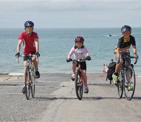 Ewan, Anna and Edward at Gouville sur Mer