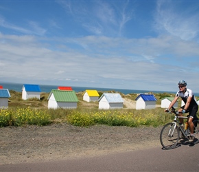 David pasts painted huts