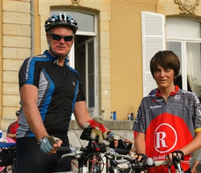 David and Ewan Marshalsay at the chateau