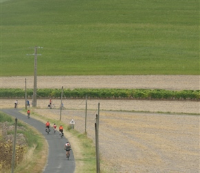 Towards the triangular monument