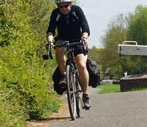 Lester along the Stratford Canal heading towards Wilmcote