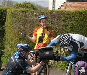 Well when there are a bunch of bike friendly fathers about, all you have to say is 'my brakes have a squeak' and they are all over it, thank you Steve and Simon