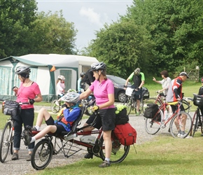 Kate and Harriett ready to start