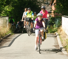 Louise crosses the canal