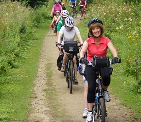 Fiona on the track to Northwich