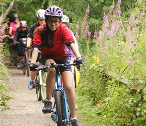 Lucy on the track to Northwich