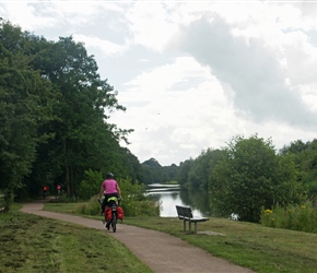 Kate along the towpath