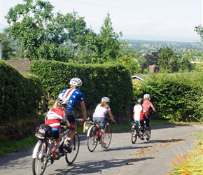 Graham, Reuban and Louise descend