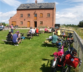 Morning coffee at Walk Mill which is now a new building, however there has been a water mill on this site for centuries. Walk Mill has been built on the site of the original mill, which dates back to 1200.