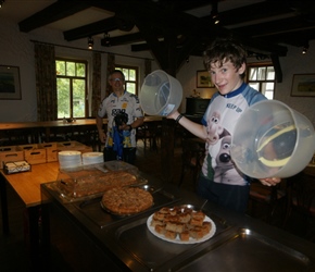 One of the highlights of this week was the afternoon cake, here James gets to uncover todays offering