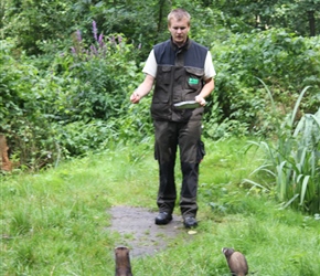 The animals were local species and lived in big enclosures. Feeding time