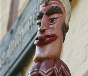 Carved figure, just hanging about from one of the barns in Puggen