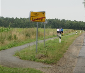 Germany has lots of cycle paths. Even in this rural area they were aside most roads. Well maintained and usually wide enough