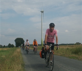 Will passes windmill at Banzau