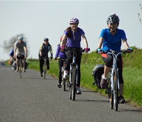 Alice and Kate descending near Chipping Norton