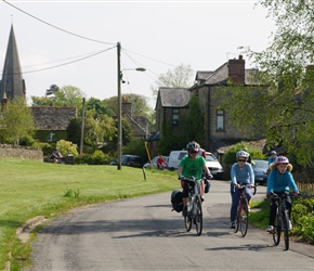 Kate, Freya and Louise through Leafield