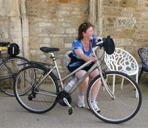 Sarah Broad relaxing in Burford