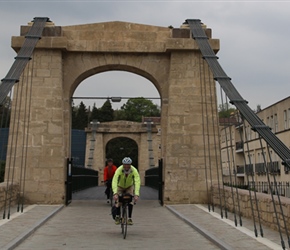 David Broad crosses the Avon