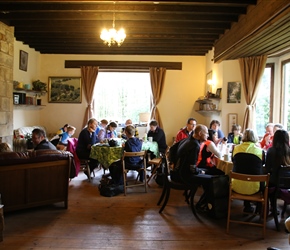 Inside tearoom at Cranmore Tower. A little like being within a living room