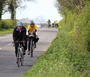 Linda and Siobhan pass Mendip Golf Club