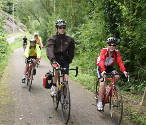 James and Ben on the Ciney to Huy cyclepath