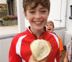 Ben at the ice cream shop