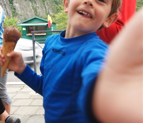 Harrison at the ice cream shop