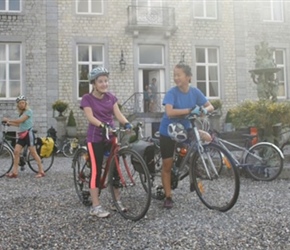 Louise and Kate at Chateau de Halloy