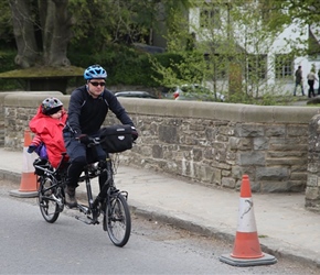 Paul and Willow Hart over Leintwardine bridge