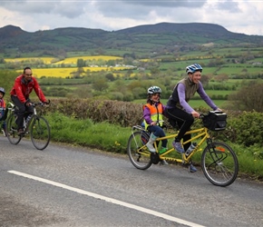 Anna, Hugo, Gaby and Silvy Ritter Sherratt from Montgomery to Bishops Castle