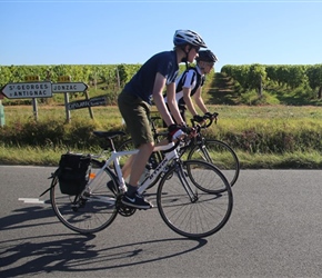 Stephan and Nick towards Fleac