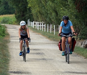 Martha and Sophie near Jarnac