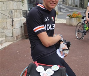 Mathew and Badges at Chateauneuf