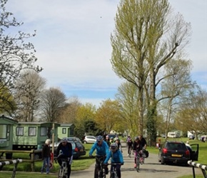 Walker family leave Island Meadow Campsite