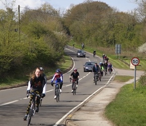 Abbie on the road to Warwick